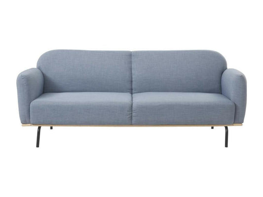 Canapé-lit convertible en velours, 204 cm, bleu