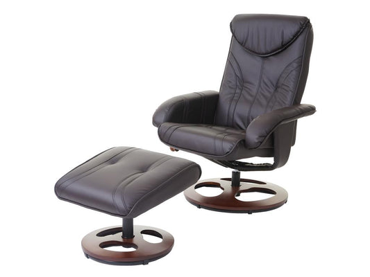 Fauteuil d'appoint en cuir marron