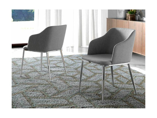 Chaise en tissu, noire