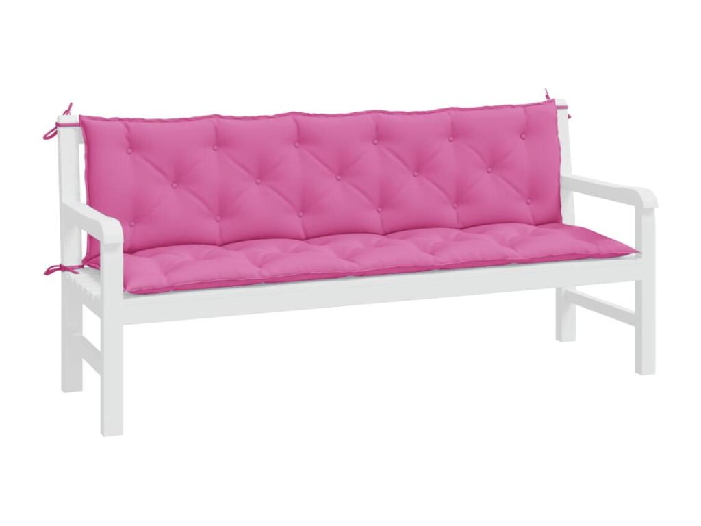 Banc en tissu 2 pièces avec coussins