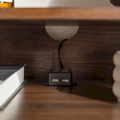 Table de chevet moderne Middlebrook à 2 tiroirs avec port USB, lot de 2