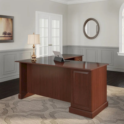 Bureau d'ordinateur en forme de L Saratoga de Bush Furniture avec tiroirs
