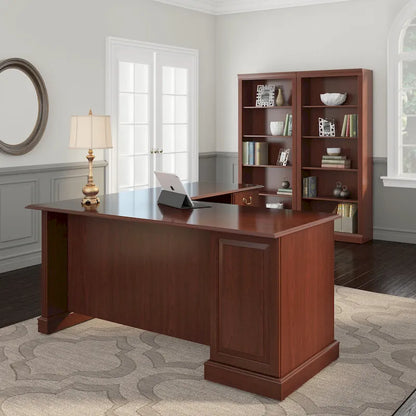 Bureau d'ordinateur en forme de L Saratoga de Bush Furniture avec tiroirs