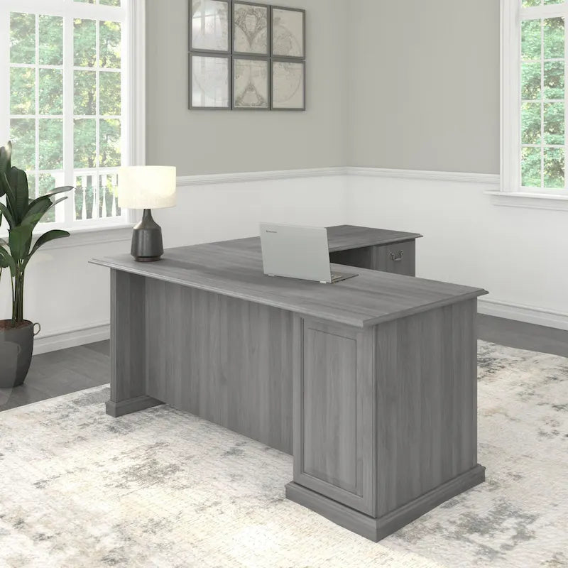 Bureau d'ordinateur en forme de L Saratoga de Bush Furniture avec tiroirs