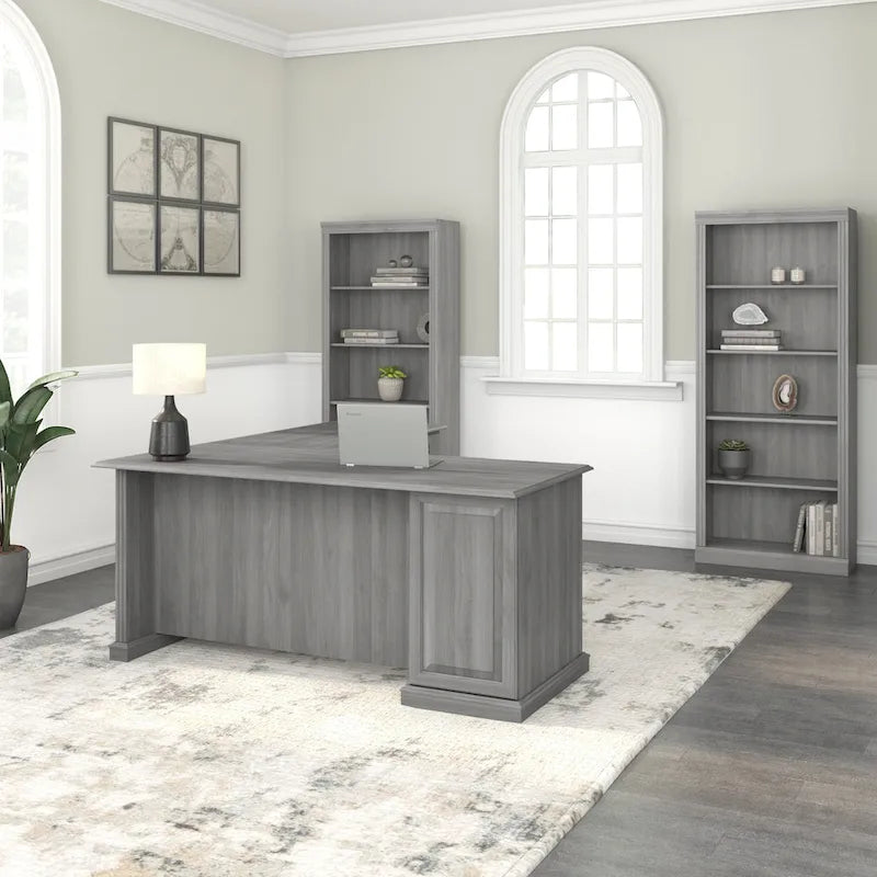 Bureau d'ordinateur en forme de L Saratoga de Bush Furniture avec tiroirs