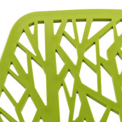 Chaise de salle à manger empilable Asbury avec pieds chromés (lot de 2) - Chaise d'appoint au dossier ajouré au design moderne
