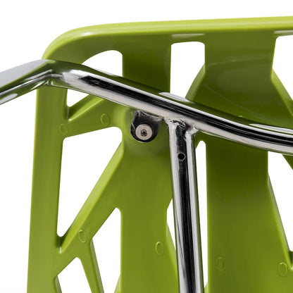 Chaise de salle à manger empilable Asbury avec pieds chromés (lot de 2) - Chaise d'appoint au dossier ajouré au design moderne