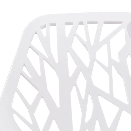 Chaise de salle à manger empilable Asbury avec pieds chromés (lot de 2) - Chaise d'appoint au dossier ajouré au design moderne