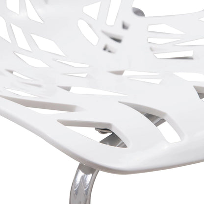 Chaise de salle à manger empilable Asbury avec pieds chromés (lot de 2) - Chaise d'appoint au dossier ajouré au design moderne