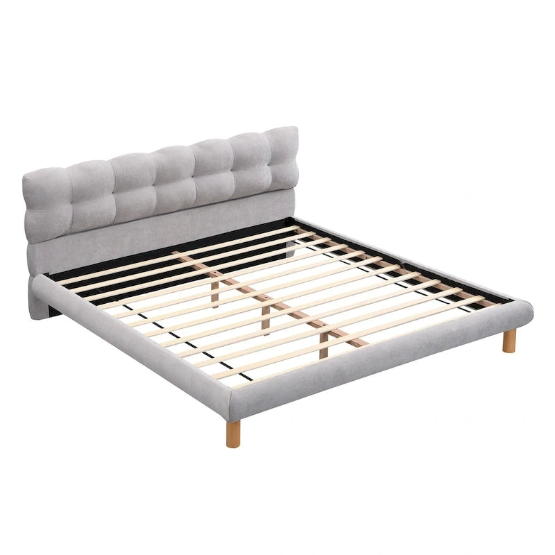 Lit plateforme rembourré en boucle Christopher Knight Home, tailles double/queen/king