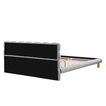 Lit plateforme rembourré en boucle Christopher Knight Home, tailles double/queen/king