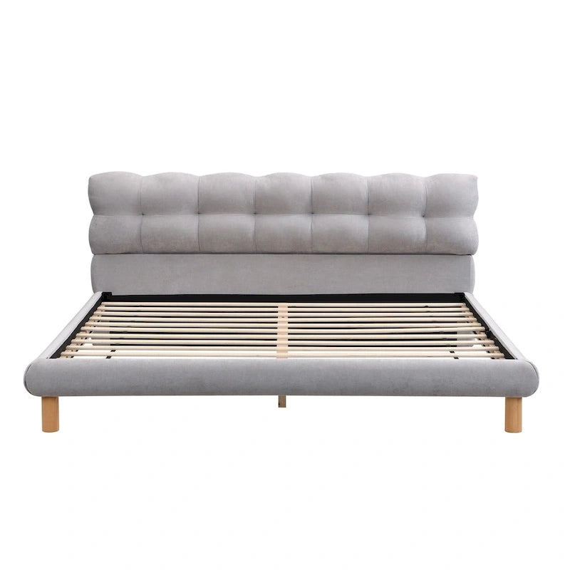 Lit plateforme rembourré en boucle Christopher Knight Home, tailles double/queen/king