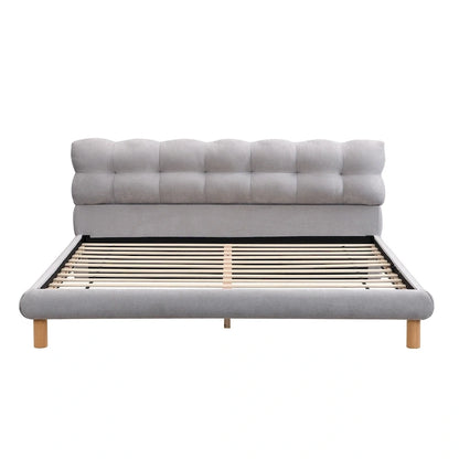 Lit plateforme rembourré en boucle Christopher Knight Home, tailles double/queen/king