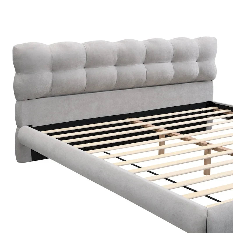 Lit plateforme rembourré en boucle Christopher Knight Home, tailles double/queen/king
