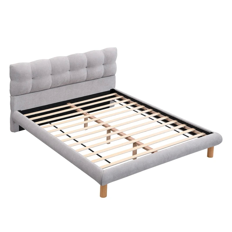 Lit plateforme rembourré en boucle Christopher Knight Home, tailles double/queen/king