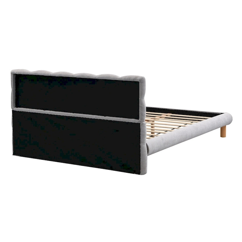 Lit plateforme rembourré en boucle Christopher Knight Home, tailles double/queen/king