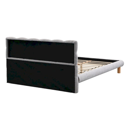 Lit plateforme rembourré en boucle Christopher Knight Home, tailles double/queen/king