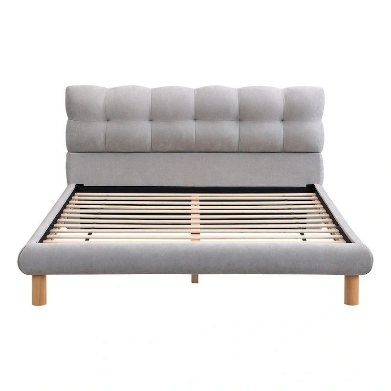 Lit plateforme rembourré en boucle Christopher Knight Home, tailles double/queen/king