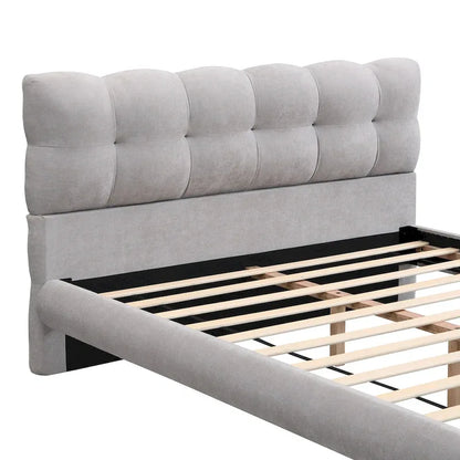 Lit plateforme rembourré en boucle Christopher Knight Home, tailles double/queen/king