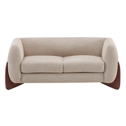 Canapé deux places Alma en tissu bouclé capitonné de Christopher Knight Home