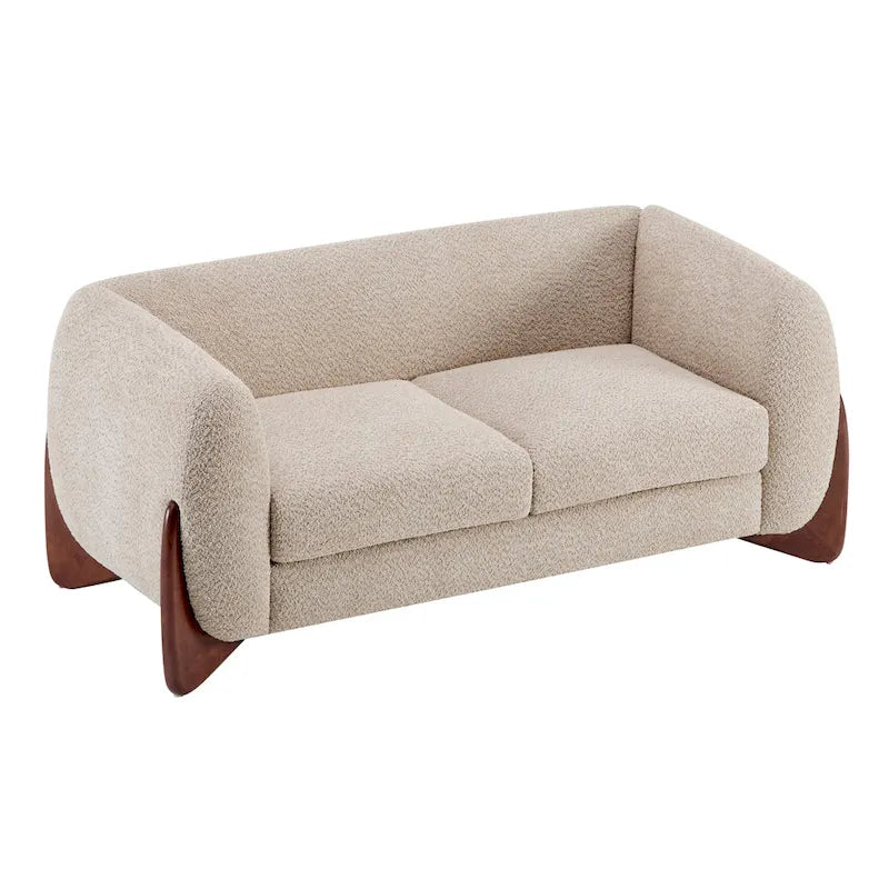 Canapé deux places Alma en tissu bouclé capitonné de Christopher Knight Home