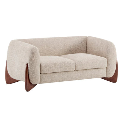 Canapé deux places Alma en tissu bouclé capitonné de Christopher Knight Home