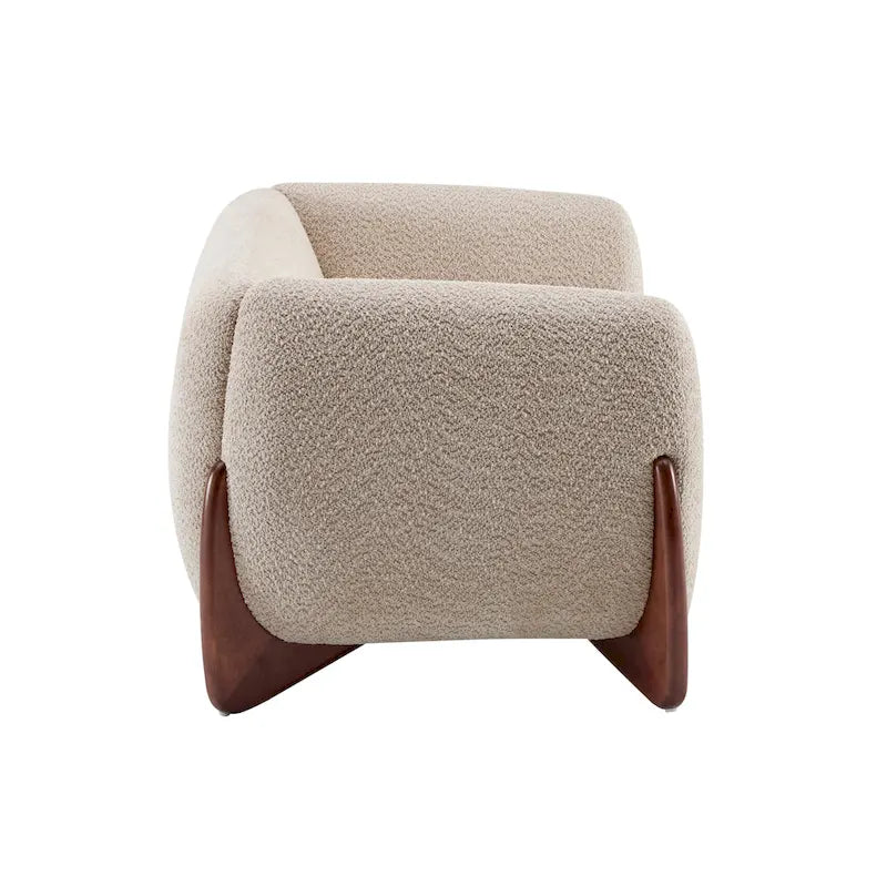 Canapé deux places Alma en tissu bouclé capitonné de Christopher Knight Home