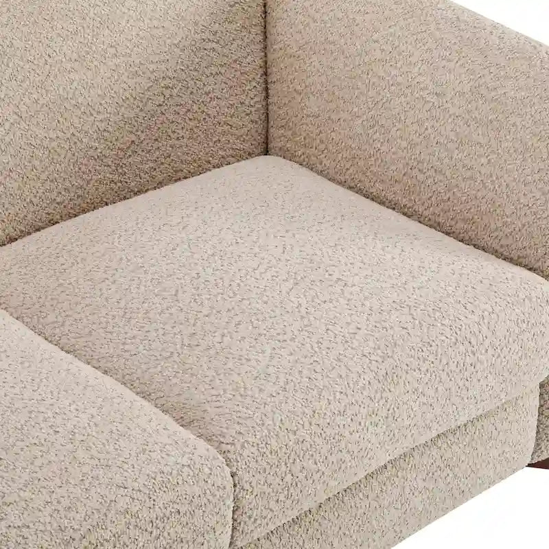 Canapé deux places Alma en tissu bouclé capitonné de Christopher Knight Home