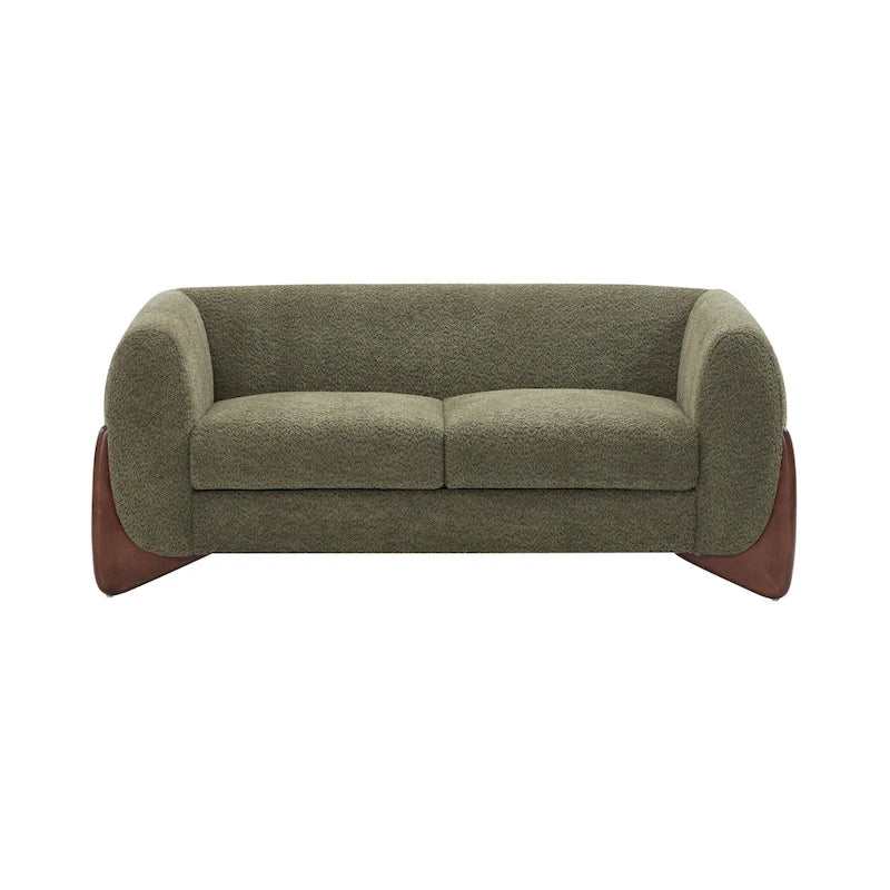 Canapé deux places Alma en tissu bouclé capitonné de Christopher Knight Home