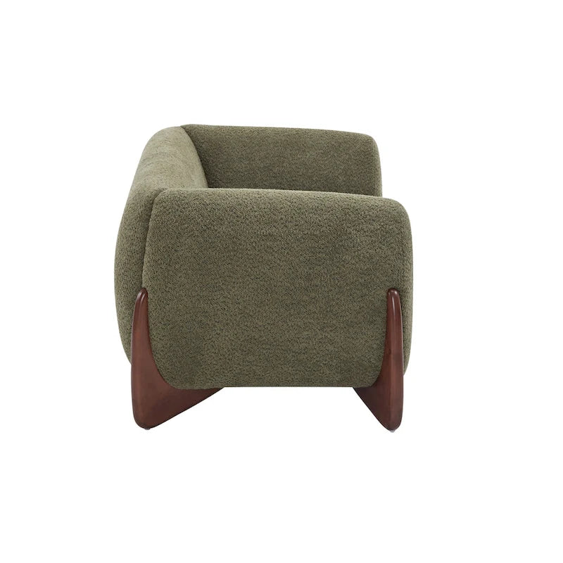 Canapé deux places Alma en tissu bouclé capitonné de Christopher Knight Home