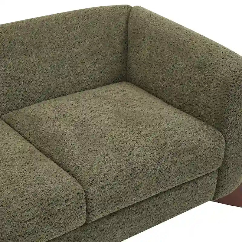 Canapé deux places Alma en tissu bouclé capitonné de Christopher Knight Home