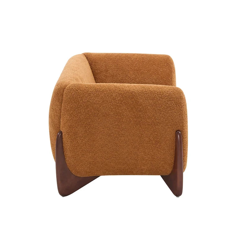 Canapé deux places Alma en tissu bouclé capitonné de Christopher Knight Home