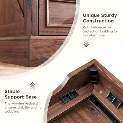 Commode de style campagnard à 9 tiroirs pour chambre à coucher, commode en bois