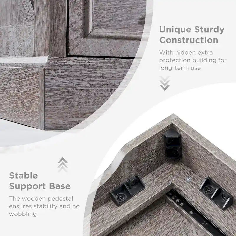 Commode de style campagnard à 9 tiroirs pour chambre à coucher, commode en bois