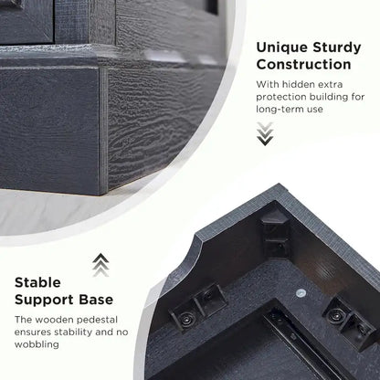 Commode de style campagnard à 9 tiroirs pour chambre à coucher, commode en bois