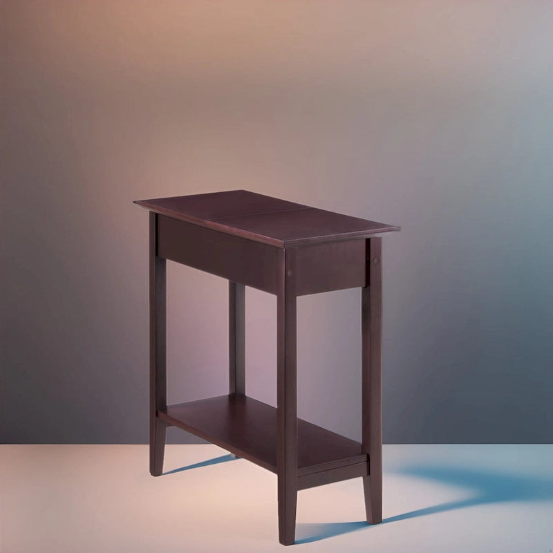Table d'appoint fine et élégante, table de chevet étroite et table de nuit mince