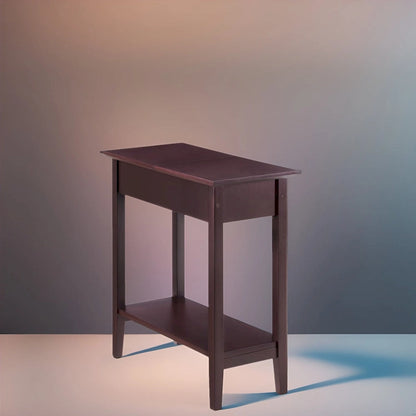 Table d'appoint fine et élégante, table de chevet étroite et table de nuit mince