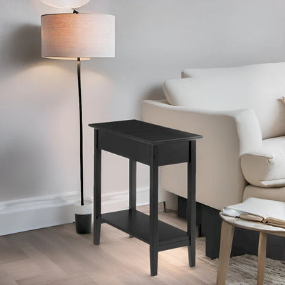 Table d'appoint fine et élégante, table de chevet étroite et table de nuit mince