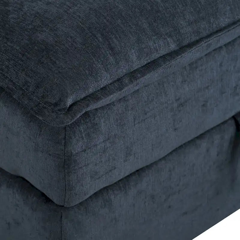 Canapé-lit modulaire 8 pièces en polyester 126 avec rangement, coussins double couche imitation tissu et configuration personnalisable