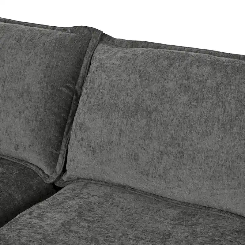 Canapé-lit modulaire 8 pièces en polyester 126 avec rangement, coussins double couche imitation tissu et configuration personnalisable