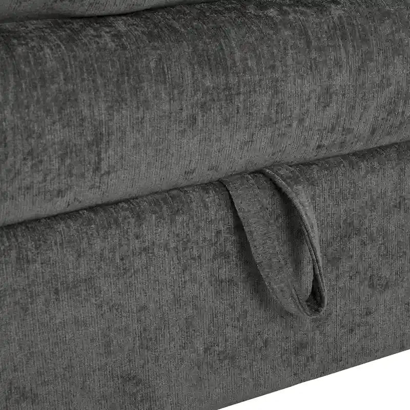 Canapé-lit modulaire 8 pièces en polyester 126 avec rangement, coussins double couche imitation tissu et configuration personnalisable