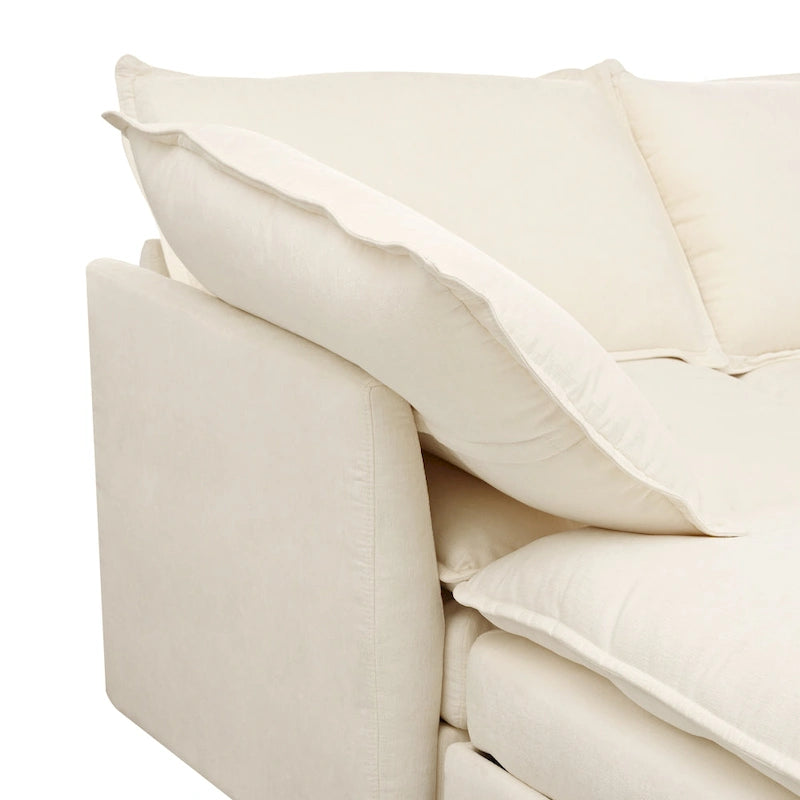 Canapé-lit modulaire 8 pièces en polyester 126 avec rangement, coussins double couche imitation tissu et configuration personnalisable