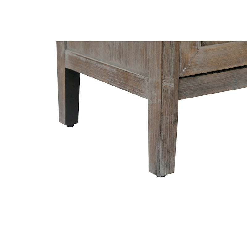Meuble d'appoint de style ferme moderne de 60 pouces avec 4 portes et étagère réglable