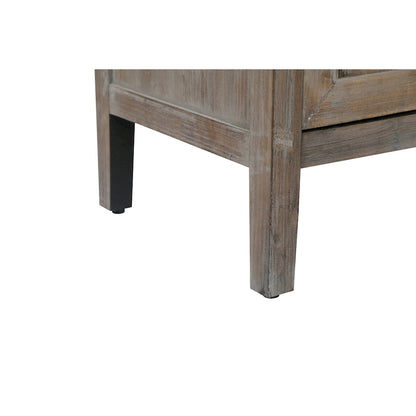Meuble d'appoint de style ferme moderne de 60 pouces avec 4 portes et étagère réglable