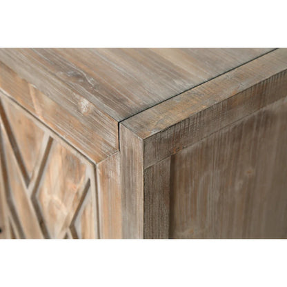 Meuble d'appoint de style ferme moderne de 60 pouces avec 4 portes et étagère réglable