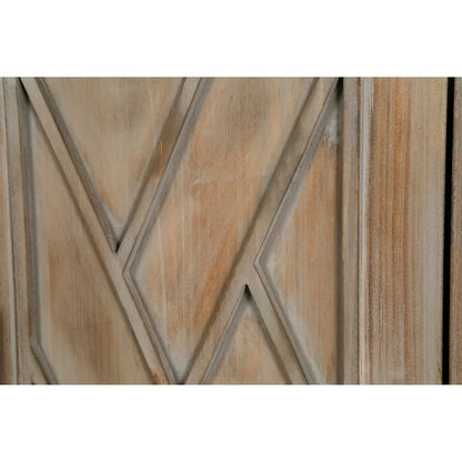 Meuble d'appoint de style ferme moderne de 60 pouces avec 4 portes et étagère réglable
