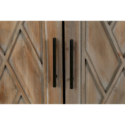 Meuble d'appoint de style ferme moderne de 60 pouces avec 4 portes et étagère réglable