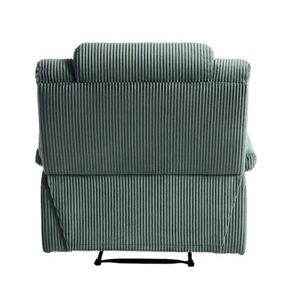 Fauteuil inclinable manuel moderne en velours côtelé, fauteuil inclinable réglable avec larges accoudoirs