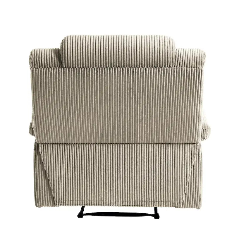 Fauteuil inclinable manuel moderne en velours côtelé, fauteuil inclinable réglable avec larges accoudoirs