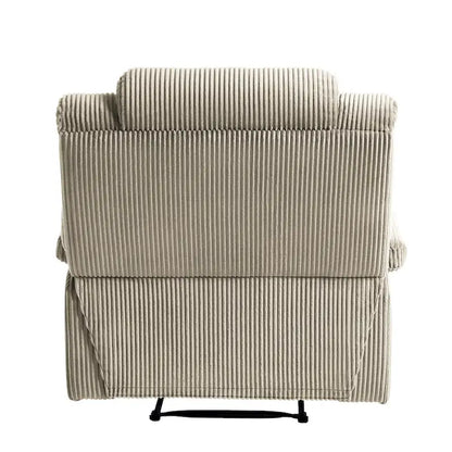 Fauteuil inclinable manuel moderne en velours côtelé, fauteuil inclinable réglable avec larges accoudoirs